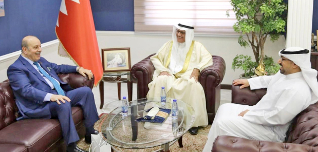 <p>Northern Governor Ali Al Asfoor yesterday received outgoing Palestinian Ambassador Taha Mohammed Abdulqader, and praised strong bilateral relations.</p>
<p>He also commended the ambassador&rsquo;s efforts in strengthening co-operation and co-ordination between the two countries in various fields.</p>
<p>Ambassador Abdulqader expressed his thanks and appreciation to Bahrain, its leadership, government and people for the welcome and co-operation he received during his tenure, wishing the kingdom further progress and prosperity.</p>